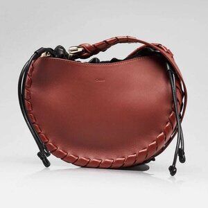 Chloe Sepia Brown Grained Leather Small Mate Hobo Bag